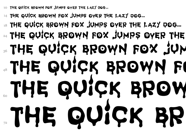 Spooky Light font waterfall
